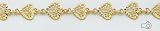 14kt Yellow Gold 7 Diamond-cut Heart Bracelet - FB300-7