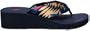 Women's Cudas SKYE Slip On Wedge Thongs BLUE 7 M
