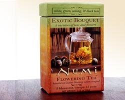NUMI FLOWERING TEA EXOTIC BOUQUET- WHITE TEA (5 BLOSSOMS) by Numi Tea