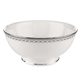 Lenox Pearl Platinum Bone China Fruit Bowl by Lenox
