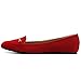Ollio Women's Shoe Light Comfort Faux Suede Gold Band Ballet Flats