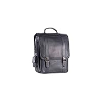 Clava Upright Porthole Notebook Briefcase - Backpack - Leather - Vachetta Tan - Vachetta Black