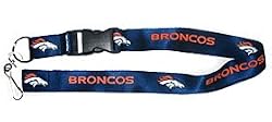 Denver Broncos Breakaway Lanyard with Key Ring - Navy