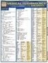 Medical Terminology: The Basics: Laminate Reference Chart (Quickstudy: Academic)