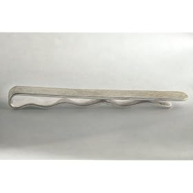 Tie Bar Clip Brushed Sterling Silver, Handmade by 
