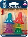 Gerber Silicone Nipples Bright Colors 6 per pack