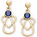 The Perfect 14K Yellow Gold With Me Always September Birthstone Angel Earrings - 17X9.5MM