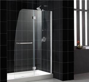 DreamLine Hinge Shower Door Aqua SHTRDR3060231WTRAYDS. 30x60, Right-Hand Drain, Clear Glass, Chrome