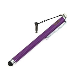 iKross Stainless Steel Capacitive Stylus with 3.5mm Adapter Plug (Purple) for iPad 2, new iPad, Kindle Fire, iPhone 4S 4 3GS, iPod Touch, Motorola Xoom, Xyboard, Droid, Samsung Galaxy, Asus Eee Pad Transformer, Acer Iconia, ViewSonic gTablet, Toshiba Thrive, Superpad, HP Touchpad, Blackberry Playbook & Other Tablets - Retail Packaging
