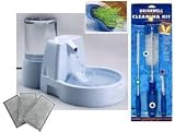 Drinkwell Original Fountain W/ Aqua Garden Cleaning Brushes 4 Filters and 50 oz Reservior