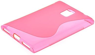 RONGRONGUK S-Line Soft Case Flexible Silicone Gel TPU Skin Back Cover for Blackberry Passport Q30 Hot pink