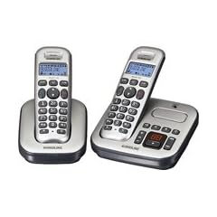 Audioline Master 382 DECT Schnurlostelefon mit zus�tzlichem Mobilteil (Anrufbeantworter Freisprechen) silber