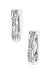 Sterling/Diamond X Hoop Earrings .10 TW SW-326