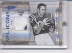 2010 Absolute Memorabilia NFL Icons Materials Spectrum Prime #22 Raymond Berry/50 - Baltimore Colts (Piece of Authentic Jersey / Patch - Serial #d to 50) (Football Cards)