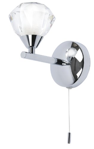 Oaks Lighting Meissa Badezimmer-Wandleuchte, polierter Chrom, G9-Gl&uuml;hbirne