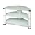 Avatar PTV4  - Premium Glass TV Stand For LCD OR Plasma - White Legs With White Glass