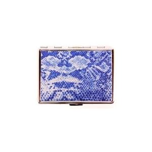 Outer Rebel Fashion Flasks and Smoking Accessories- Blue Snakeskin Stainless Steel Cigarette ID...