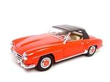 1955 MERCEDES BENZ 190SL RED SOFT TOP 1:18 MODEL