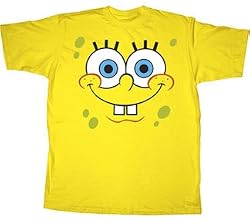 Spongebob Square Pants Big Face Yellow T-shirt Tee