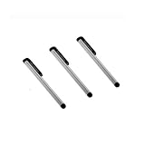 3 Pack of Universal Silver Stylus Pens with Clip for Apple iPhone 4GB 8GB / iPhone 3G 8GB 16GB / iPod Touch 8GB 16GB 32GB / All Touch Screen Phones