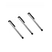3 Pack of Universal Silver Stylus Pens with Clip for Apple iPhone 4GB 8GB / iPhone 3G 8GB 16GB / iPod Touch 8GB 16GB 32GB / All Touch Screen Phones
