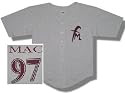 FLEETWOOD MAC - FM Logo - Gray Button Down Baseball Jersey