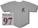 FLEETWOOD MAC - FM Logo - Gray Button Down Baseball Jersey