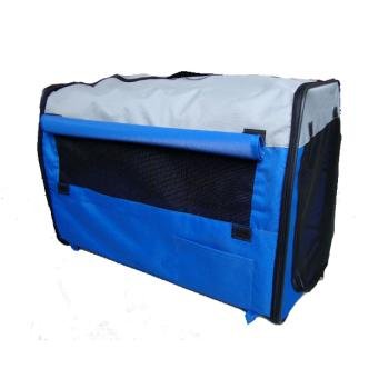 Pet Life Folding Zippered Easy House Carrier: Blue - X-Large