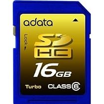 A-DATA 16 GB SDHC Class 6 Flash Memory Card 16GSDHC6 (Blue)