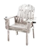 New CBK CHAIR EA 1 WOOD SLATS WITH STAR CUTOUT ARMS WITH CUP HOLDERKD WHITE WASH WOOD High Quality