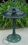 Water Fountain001-Angel Water Fountain - Antique Verde