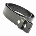 Black Leather Belt for Snap On Belt Buckles