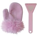 ICE SCRAPER AND MITT SET PINK