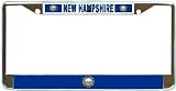 New Hampshire State Flag Chrome Metal License Plate Frame Holder