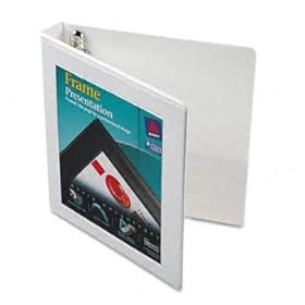 Framed View Binder With One Touch Locking EZD Rings, 1 Capacity, White