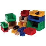 24 pack Plastic Storage Bins - 4-1 2 x 4-1 8 x 3 YELLOW by 