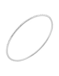 1.92 ct. tw Round Diamond Bangle Bracelet in Prong Setting - G-H SI2 - 14 Kt. White Gold