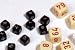Backgammon - Doppler 10mm, Kunststoff, schwarz, Zahlen weiß (pro Stück)
