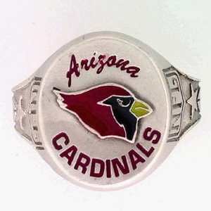 Arizona Cardinals Fine Pewter Logo Ring by Siskiyou, Size 10