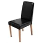 Lot de 6 chaises de s�jour Bellinzona, cuir, noir/&hellip de Mendler