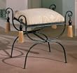 Garden District Bronze and Gold Metal Vanity Bench By Powell Furniture