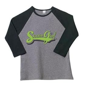 SnowGirl SS Tee - Green Signature Logo - Arctic Cat Green (Snowboarding Snowmobiling) by SnowGirl Sportswear