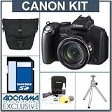 Canon PowerShot SX1 IS Digital Camera Kit, with 4GB SD Memory Card, Camera Case, Table Top Tripod, Professional Lens Cleaning Kit