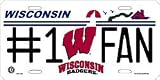 (6x12) University of Wisconsin Badgers #1 Fan NCAA Tin License Plate