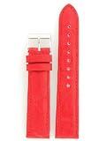 Watchband Genuine Crocodile 16mm Red