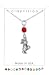 Clayvision Volleyball Girl Charm Necklace with Birthstone/Team Color Swarovski Crystal
