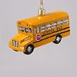 Pack of 8 Noble Gems Blown Glass Yellow School Bus Christmas Ornaments 4"