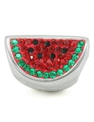 Genuine Ohm Beads (TM) Product. 925 Sterling Silver Watermelon European Bead Charm. 100% Satisfaction Guaranteed.