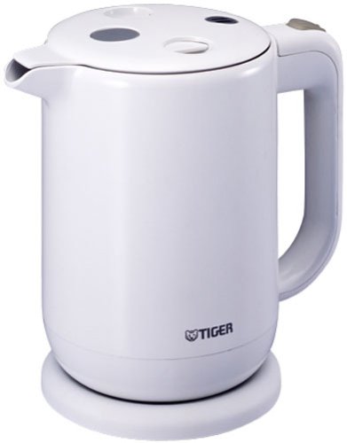 飲みたいときにサッと沸く! TIGER 電気ケトル 1.0L ホワイト PFV-G100W