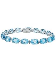 Blue Topaz and 925 Sterling Silver Bracelet